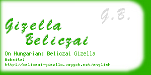 gizella beliczai business card